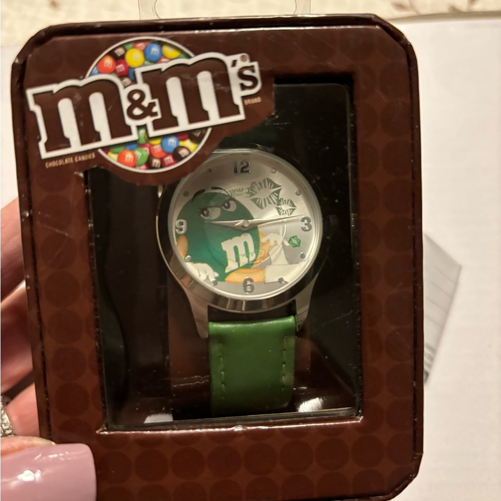 NWT green m&m watch